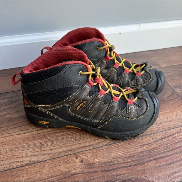 Keen Pagosa Mid Waterproof Brown Yellow Hiking Boots Youth Size 5 UK 4 EU 37 - Picture 3 of 6